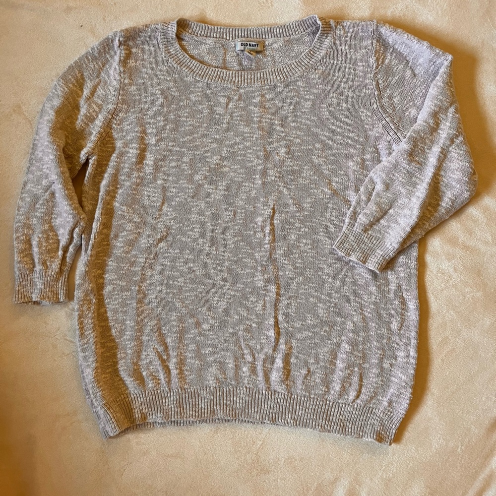 Old Navy Chunky Slub 3/4 Sleeve Sweater